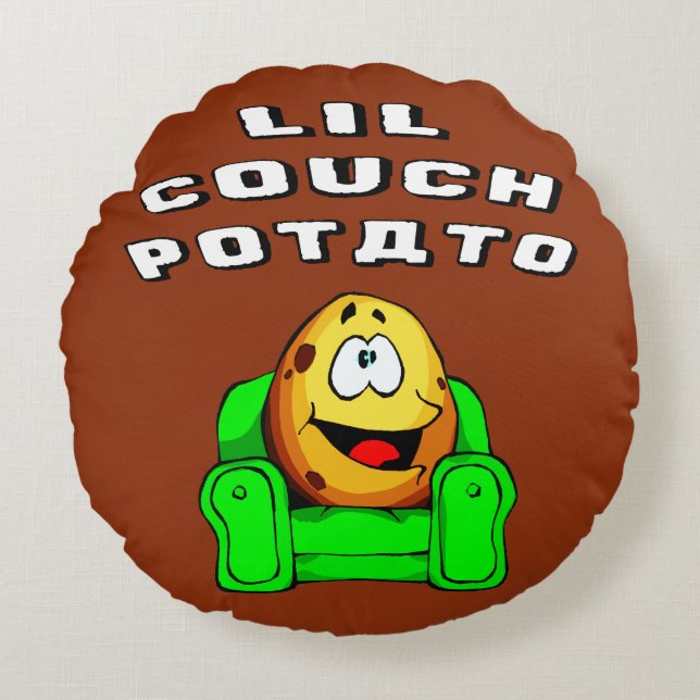 Lil Couch Potato Round Cushion (Front)