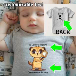 Lil’ Court Critter Pickleball Baby T-Shirt