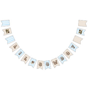 Lil Cowboy Baby Shower Flag Banner