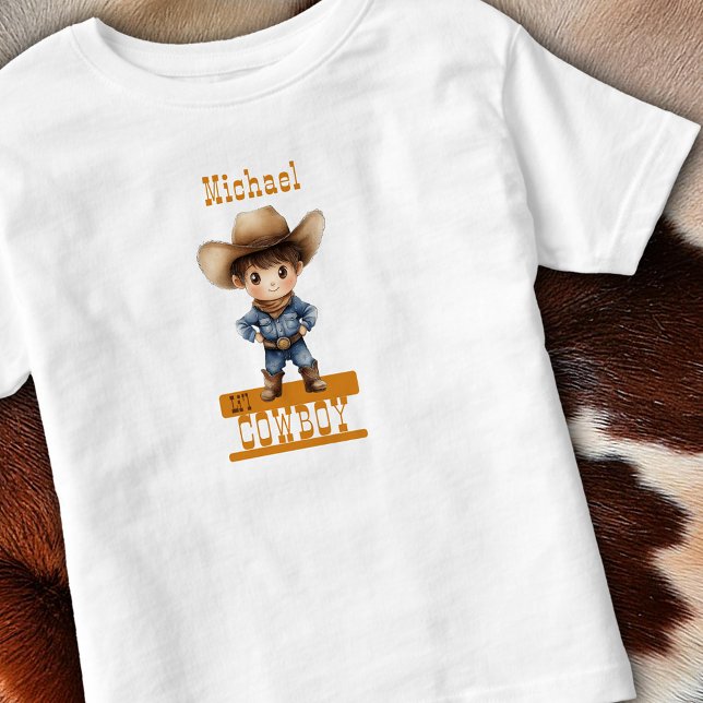 Li'l Cowboy Big Hat Boots Western Your Childs Name Toddler T-Shirt (Li'l Cowboy Big Hat Boots Western Your Childs Name Toddler T-shirt - Personalize it for your child.)