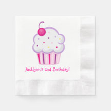 Lil Cupcake Girl Birthday Napkins