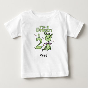 Lil Dragon 2nd Birthday Baby T-Shirt