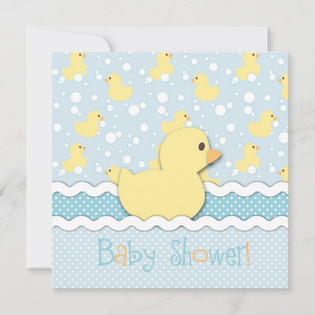 Lil' Duckling Invitation Square 2 (Front)