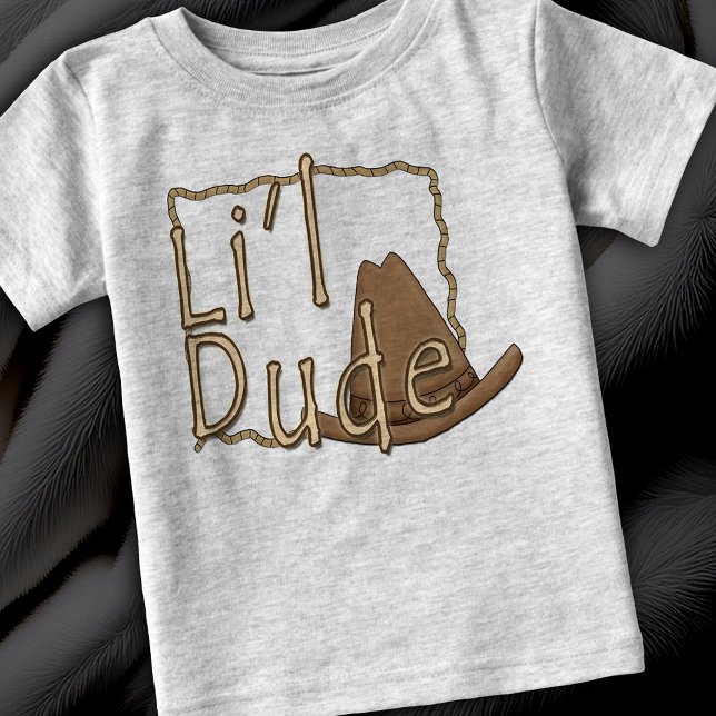 Li'l Dude Little Western Hat Cowboy Baby T-Shirt (Li'l Dude Little Western Cowboy Baby T-Shirt)