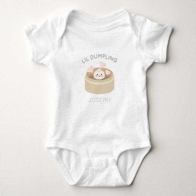 Lil Dumpling in Chinese Steamer Baby Bodysuit (Front)