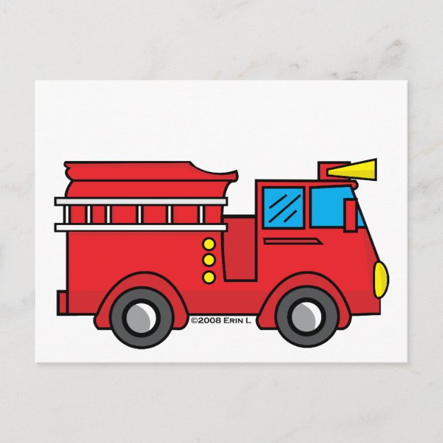 Lil Fire Truck Postcard (Front)