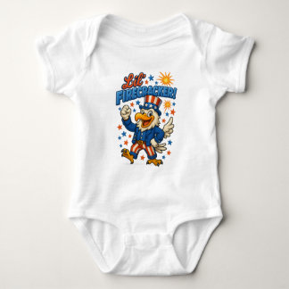 Lil’ Firecracker Freedom Classical Eagle Baby Bodysuit