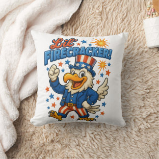 Lil’ Firecracker Freedom Classical Eagle Cushion