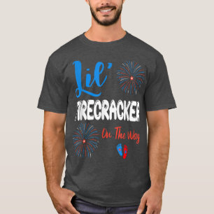 Lil Firecracker On The Way 4th of July Pregnancy N T-Shirt