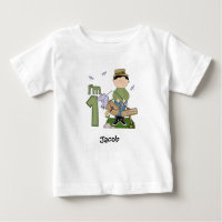 Lil Fishingman 1st Birthday Baby T-Shirt