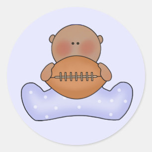 Lil Football Baby Boy- Ethnic Classic Round Sticker