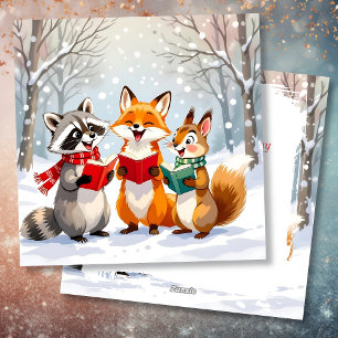 Lil Forest Critters   Personalised Christmas Holiday Card