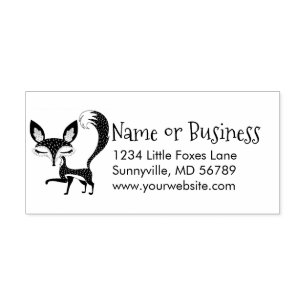 Lil Fox Custom Address Self Inking Stamp
