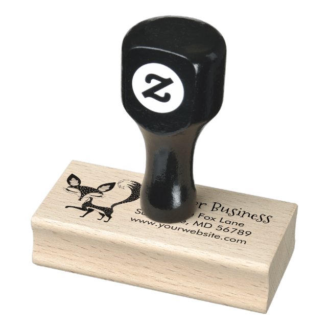 Lil Fox Personalised Return Address Stamp (Stamp)