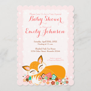 Lil Foxie Cub - Custom Baby Shower Invitations