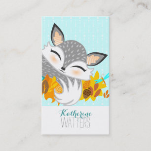 Lil Foxie Cub - Cute Fox Vertical Bizcards Business Card