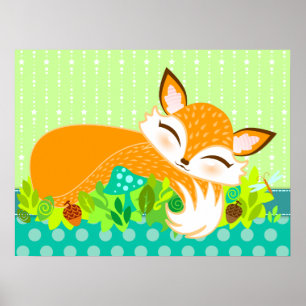 Lil Foxie Cub - Cute Fox Wall Poster