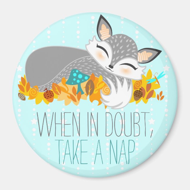 Lil Foxie Cub - When In Doubt, Take A Nap Magnet (Front)
