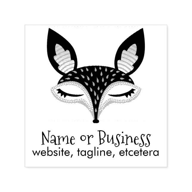 Lil Foxie Personalised Text Self Inking Stamp (Design)