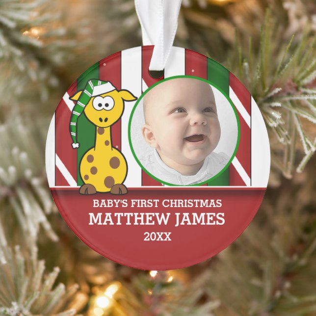 'Lil Giraffe Baby's 1st Christmas Ornament (Tree)