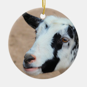 Lil goat ceramic ornament