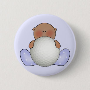 Lil Golf Baby Boy- Ethnic 6 Cm Round Badge