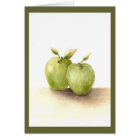 Lil Green Apples Wedding Card