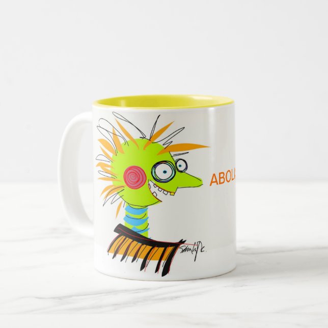 LIL GREEN DUDE 11 oz. two-tone mug (Front Left)