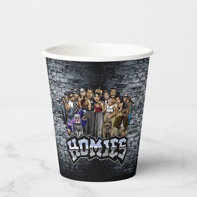 Lil Homies Party Paper Cups, 90s Old School Party  Paper Cups (Front)