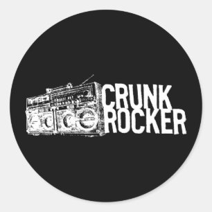 Lil Jon "Crunk Rocker Boombox White" Classic Round Sticker