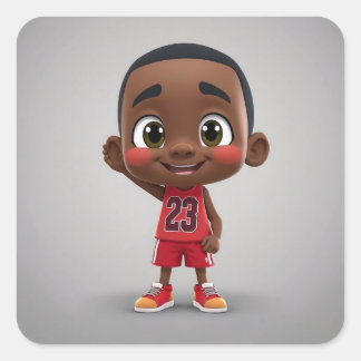 Lil Jordan Square Sticker