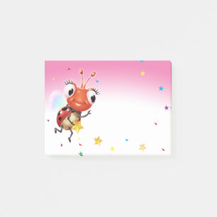 Lil Ladybug pink Post-it note block