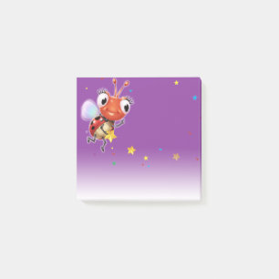Lil Ladybug purple fade square Post-it note block