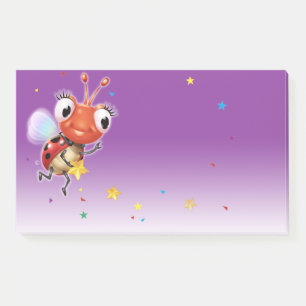 Lil Ladybug purple fade wide Post-it note block
