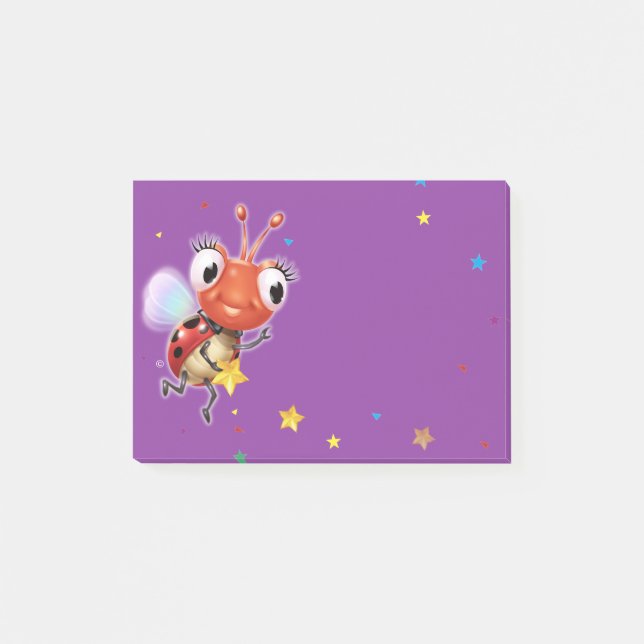 Lil Ladybug purple Post-it note block (Front)