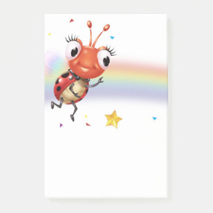 Lil Ladybug Rainbow Post-it note block