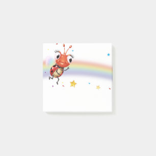 Lil Ladybug Rainbow square Post-it note block