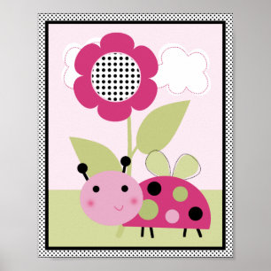Lil Ladybug with Polka Dots #2 Nursery Art Poster
