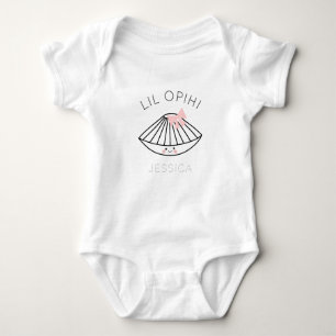 Lil/little Opihi Pink Ribbon Girl Baby Bodysuit