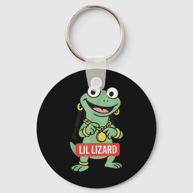Lil Lizard Funny Lizard Trending Meme  Key Ring (Front)