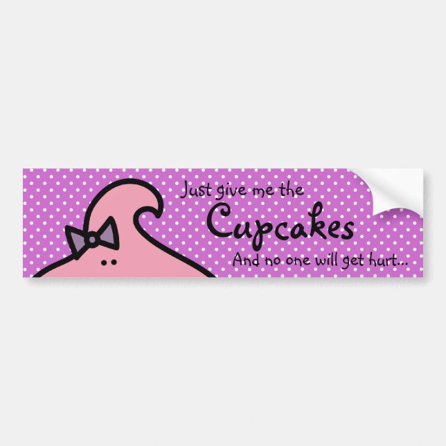 Lil' Miss Cuppy Cake Hiding Bumper Sticker (Front)