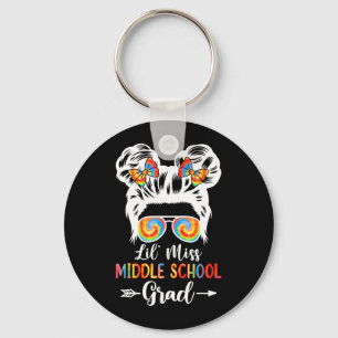 Lil Miss Grad First Day Middle School Girls Kids Key Ring