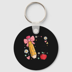 Lil Miss Pre-k Kids Girls Pencil Bow First Day Of Key Ring