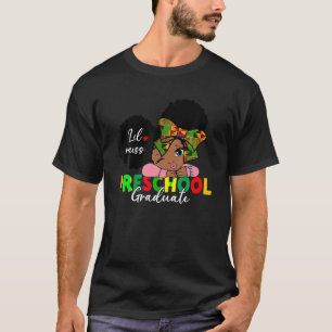 Lil Miss Preschool Graduation Kente Black Girl Kid T-Shirt
