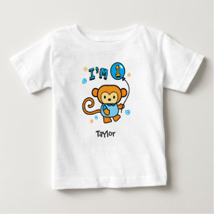 Lil Monkey 1st Birthday Baby T-Shirt