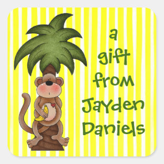 Lil Monkey Gift Stickers or Book Plate