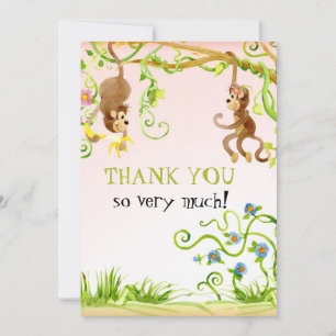 Lil Monkey, Girl Birth Thank You Notes