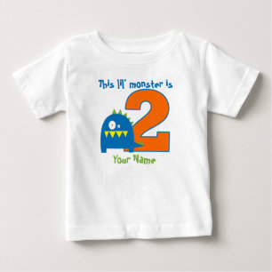 Lil Monster 2nd Birthday Personalised Shirt