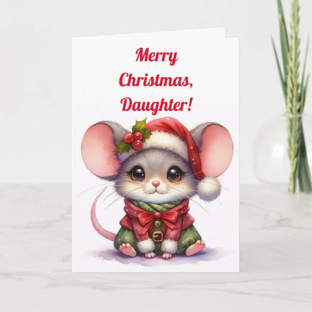 LIL MOUSE DAUGHTER CHRISTMAS CARD (Front)