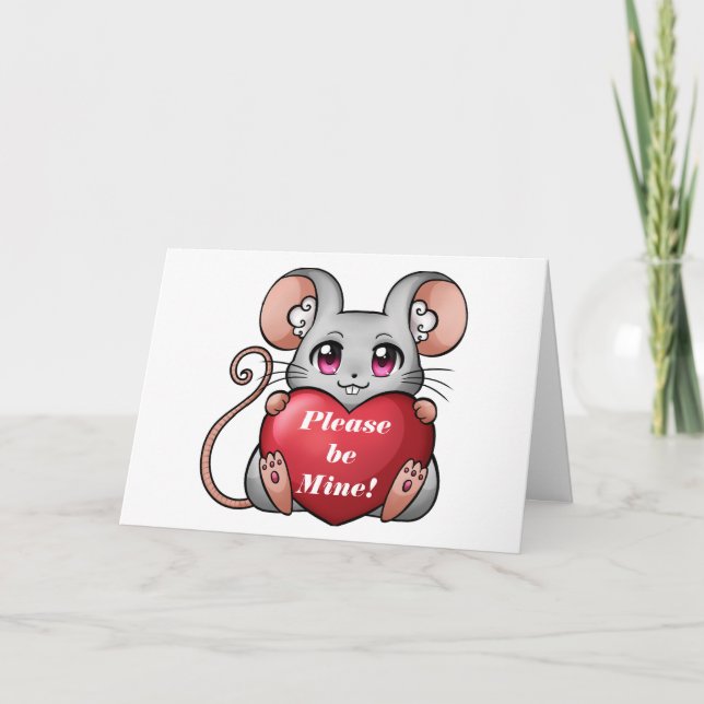 LIL MOUSE GRANDCHILD VALENTINE CARD (Front)